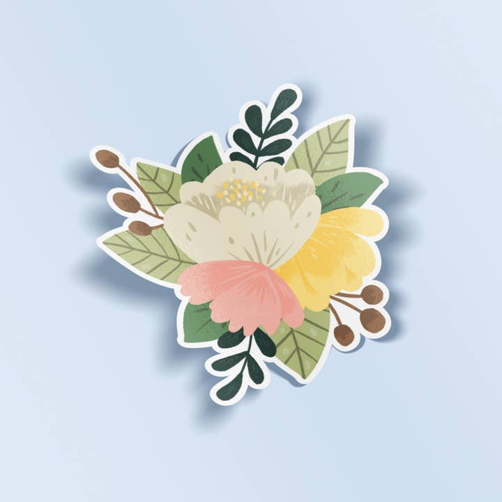 Occasionalish - Wholesale Sticker - Corsage Flower Matte Vinyl Sticker1
