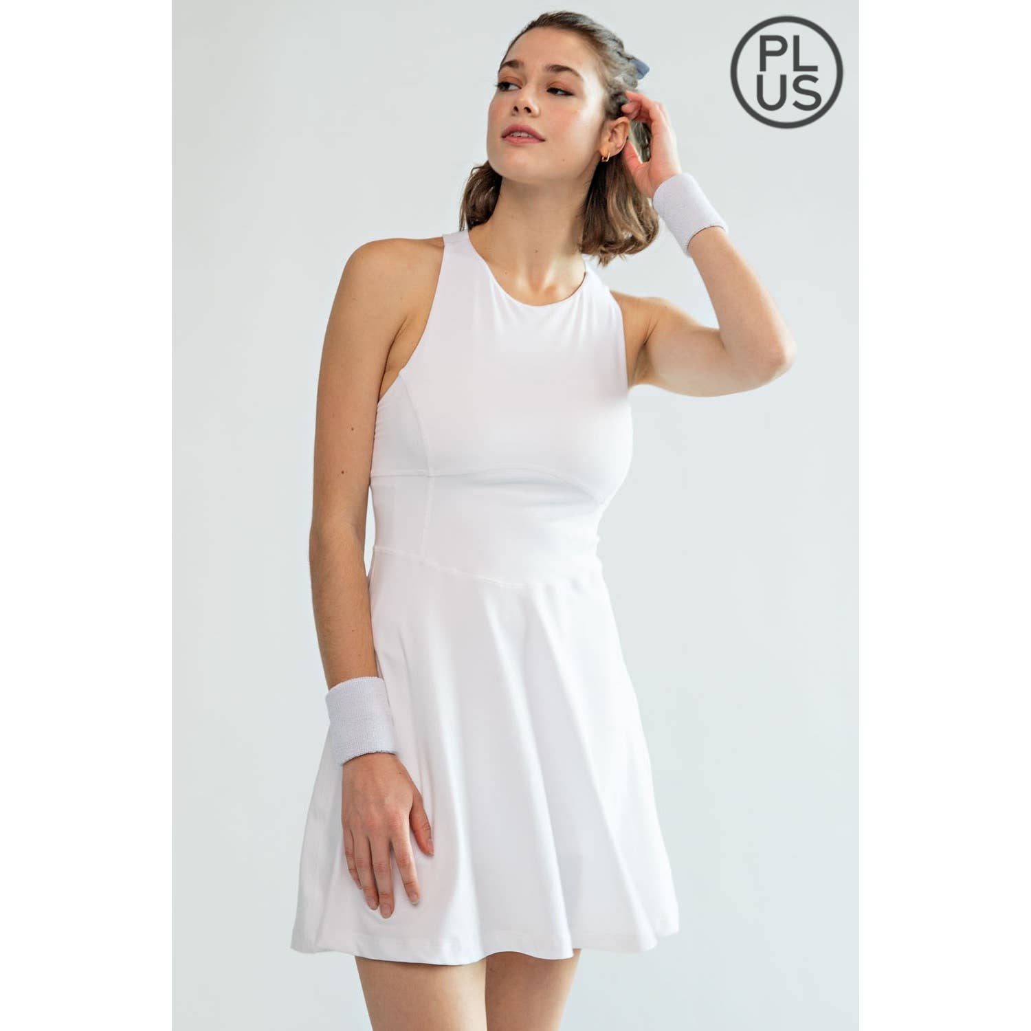 Rae Mode - Wholesale Athletic Dress - Women's - PLUS SIZE BUTTER ROMPER DRESS WITH KEYHOLE22