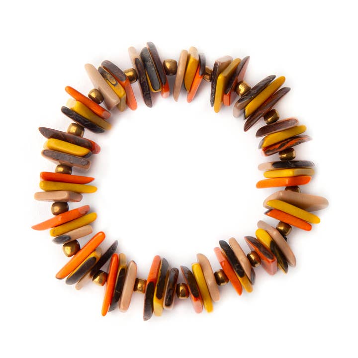 Organic Tagua Jewelry - Wholesale Beaded Bracelet - Fuji Bracelet0