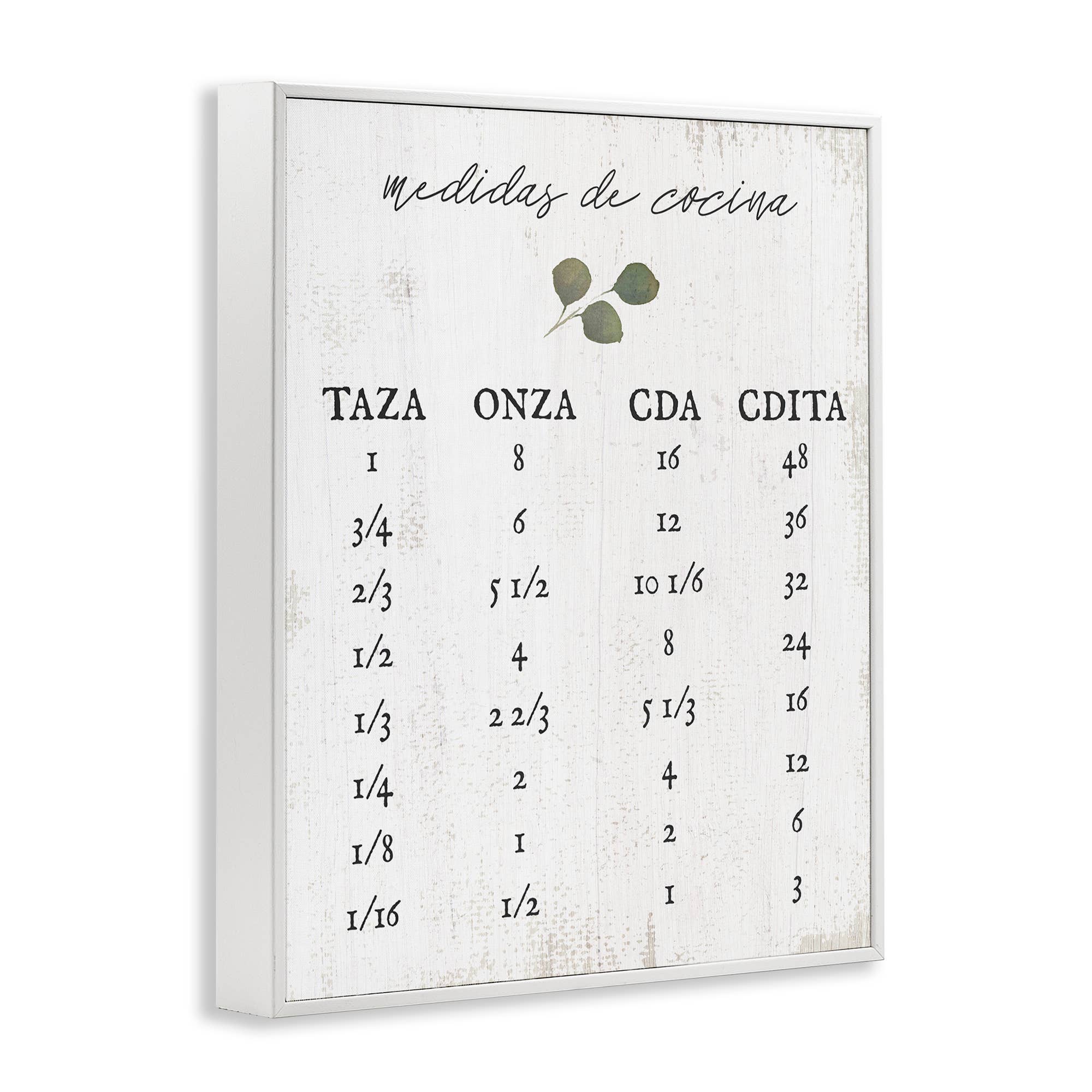 Stupell Industries - Wholesale Wall Decor - Kids & Baby - Tabla de Medidas de Cocina Framed Giclee Art28