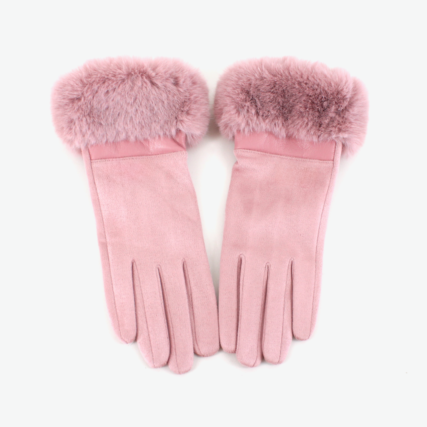 Pretty Persuasions - Wholesale Gloves - Women's - A25014 Suede-Like Gloves w/Faux Fur9