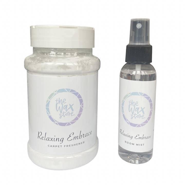 Relaxing Embrace Room Mist And Floor Shaker Set for wholesale by The Wax Store