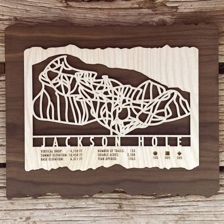Jackson Hole Trail Map for wholesale by Mountaincut