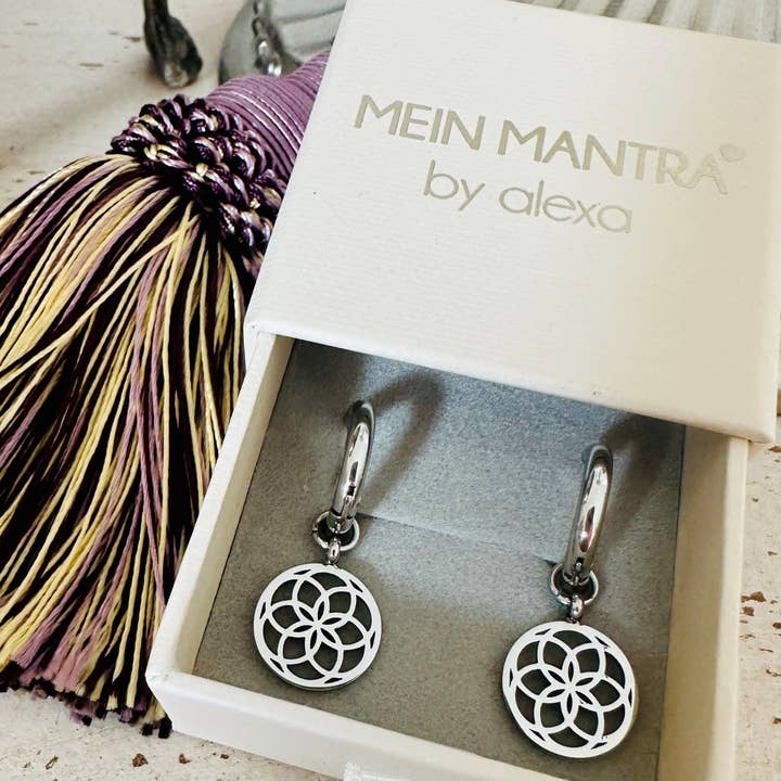 Mein Mantra - Vendita all'ingrosso Orecchini a cerchio - Hoop - Orecchini con ciondoli Seed of Life