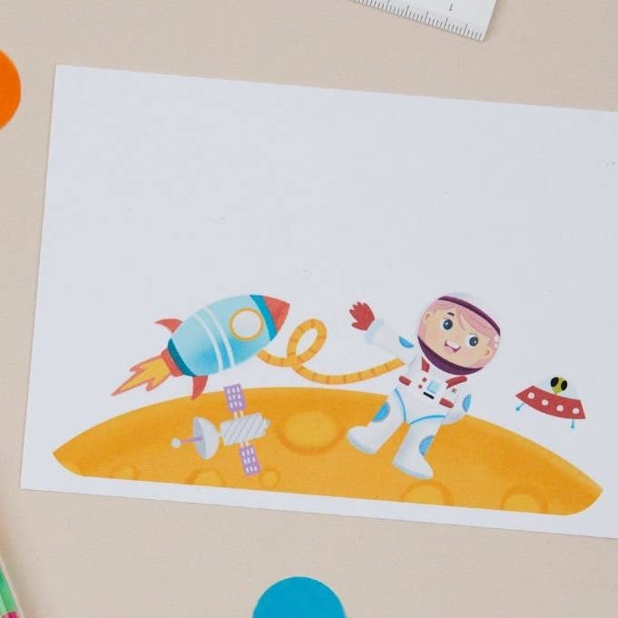 Postcard Set of 8 Astronaut Thank You Postcard Set for wholesale by Sjstationery