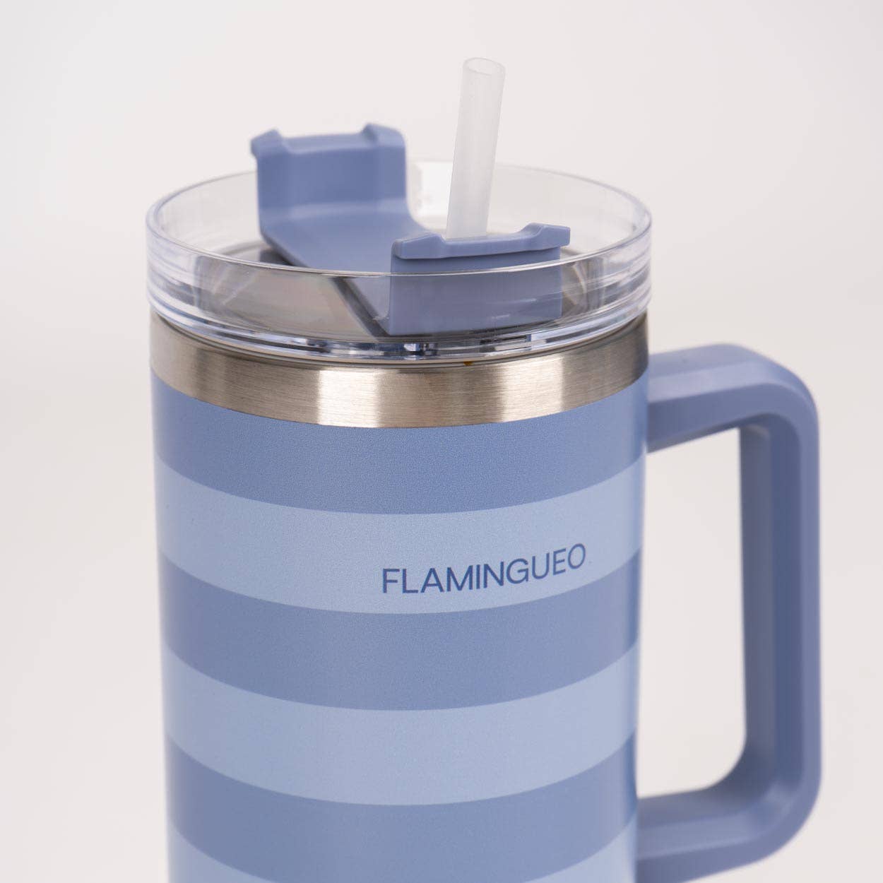 Flamingueo - Wholesale Insulated Mug/Tumbler - Botella termo de acero inoxidable con rayas azules2