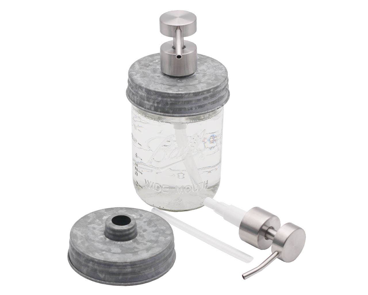 Mason Jar Lifestyle - Wholesale Soap Dispenser - Satin / Brushed Finish Soap Pump Dispensers for Mason Jars1