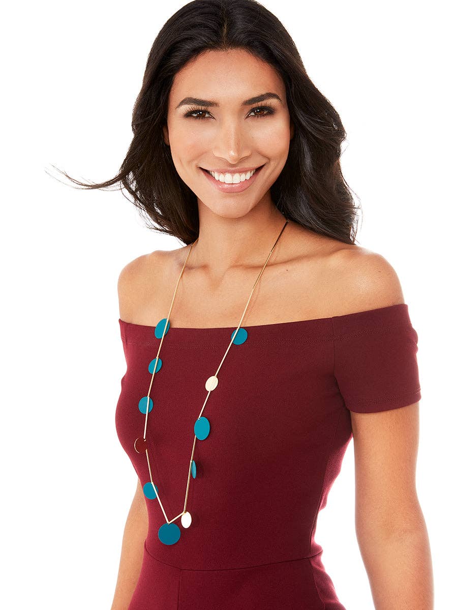 ZENZII Jewelry - Wholesale Bib Necklace - Flat Circle Long Necklace11