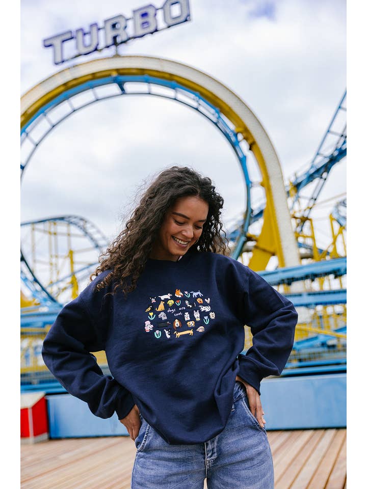 Limpet Store – wholesale Sweatshirt – Women's – Dogs Are Cool Embroidered Sweatshirt12