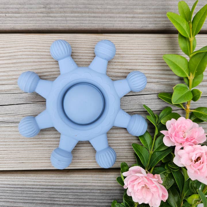 Summerville organic – Großhandel Beißspielzeug (ohne Clip) – Baby – Baby Beißspielzeug aus Silikon Zirkus Dusty Blue3