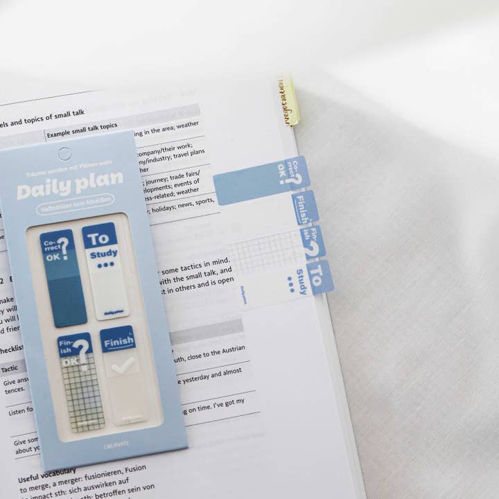 Ordinate - Wholesale Sticky Notes - Daily Plan Blue | Tearable Index Tabs | sticky notes3