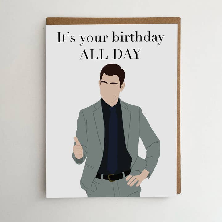 Schmidt Card | New Girl Greeting Card for wholesale by Smar Art