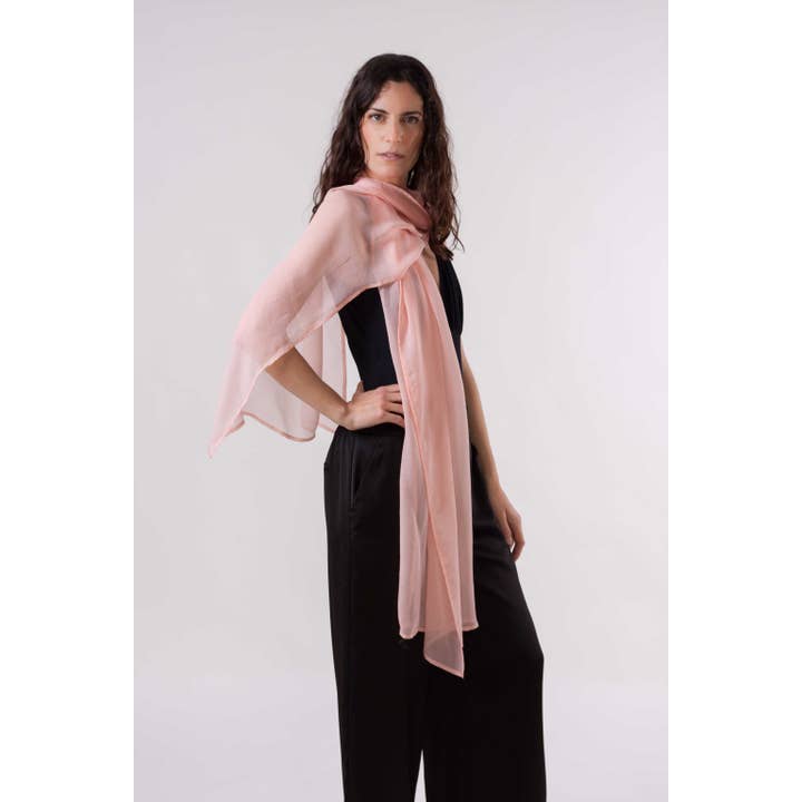 MR Complements - Vendita all'ingrosso Sciarpa - Donna - Sciarpa in chiffon di seta naturale7