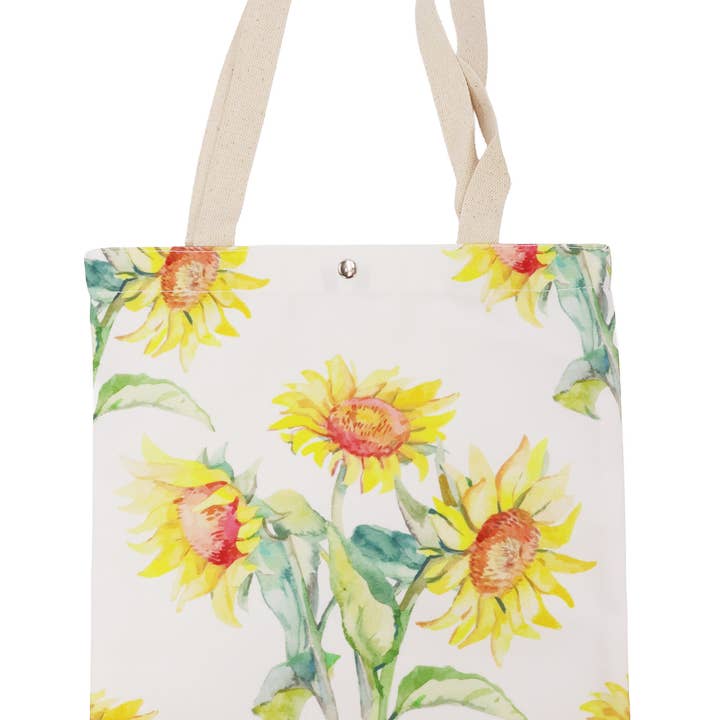 ASSORTED Sunflower Print Canvas Tote Bag for wholesale on Faire6