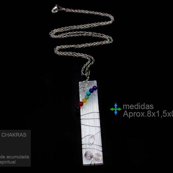 Pendente Selenita Aprox. 8x1.5x0.7 (6 unid) por atacado de Esoterica Arte