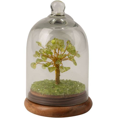 Benjamin International - Wholesale Decorative Tabletop Object - GEMSTONE TREES IN A GLASS DOME