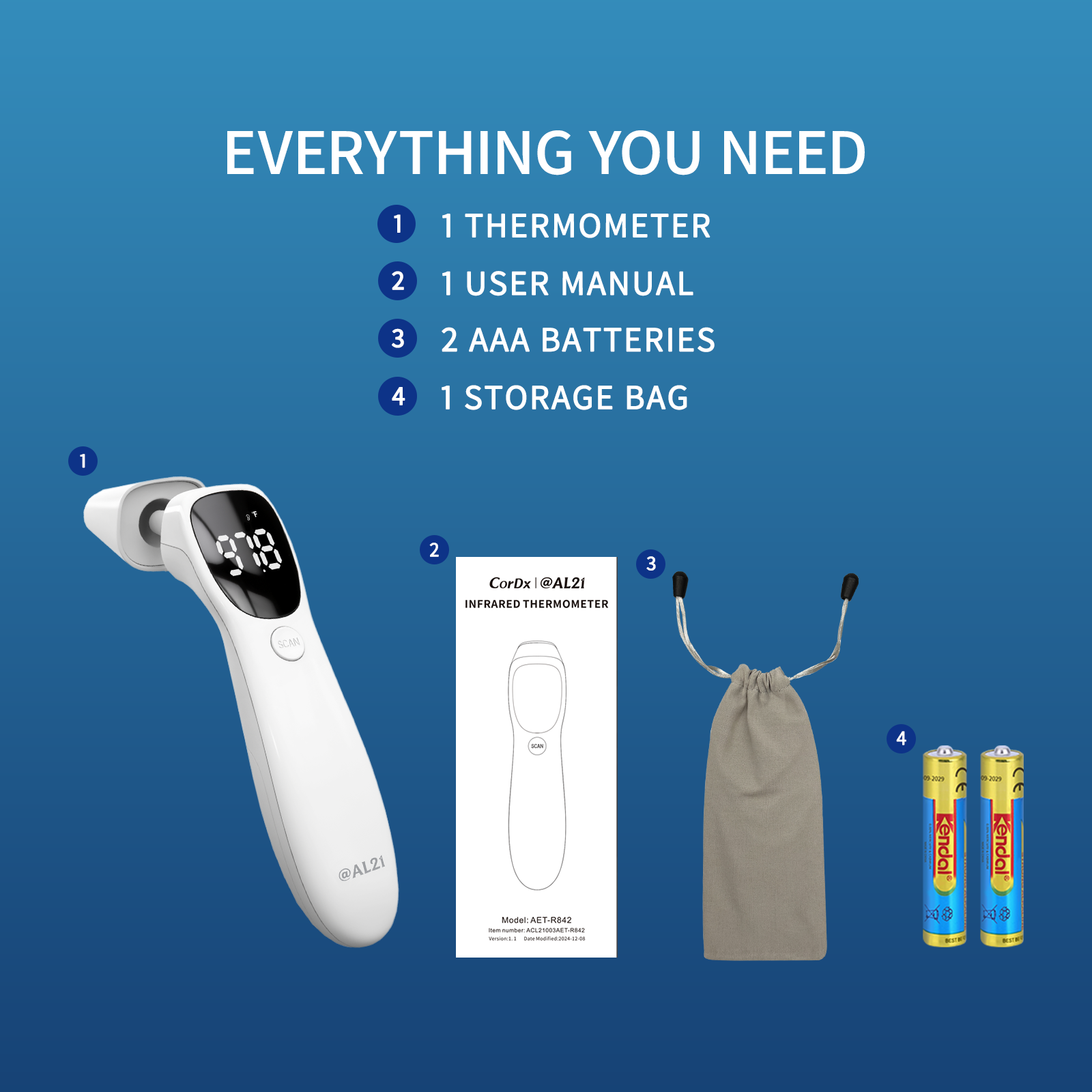 CorDx - Wholesale Thermometer - Infrared Digital Thermometer for Forehead & Ear6