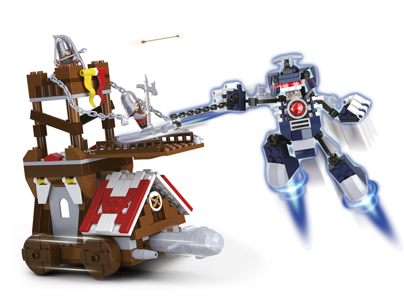 Sluban Europe BV - Wholesale Building Set - Kids - M38-B0619/Legend Warriors battering ram4