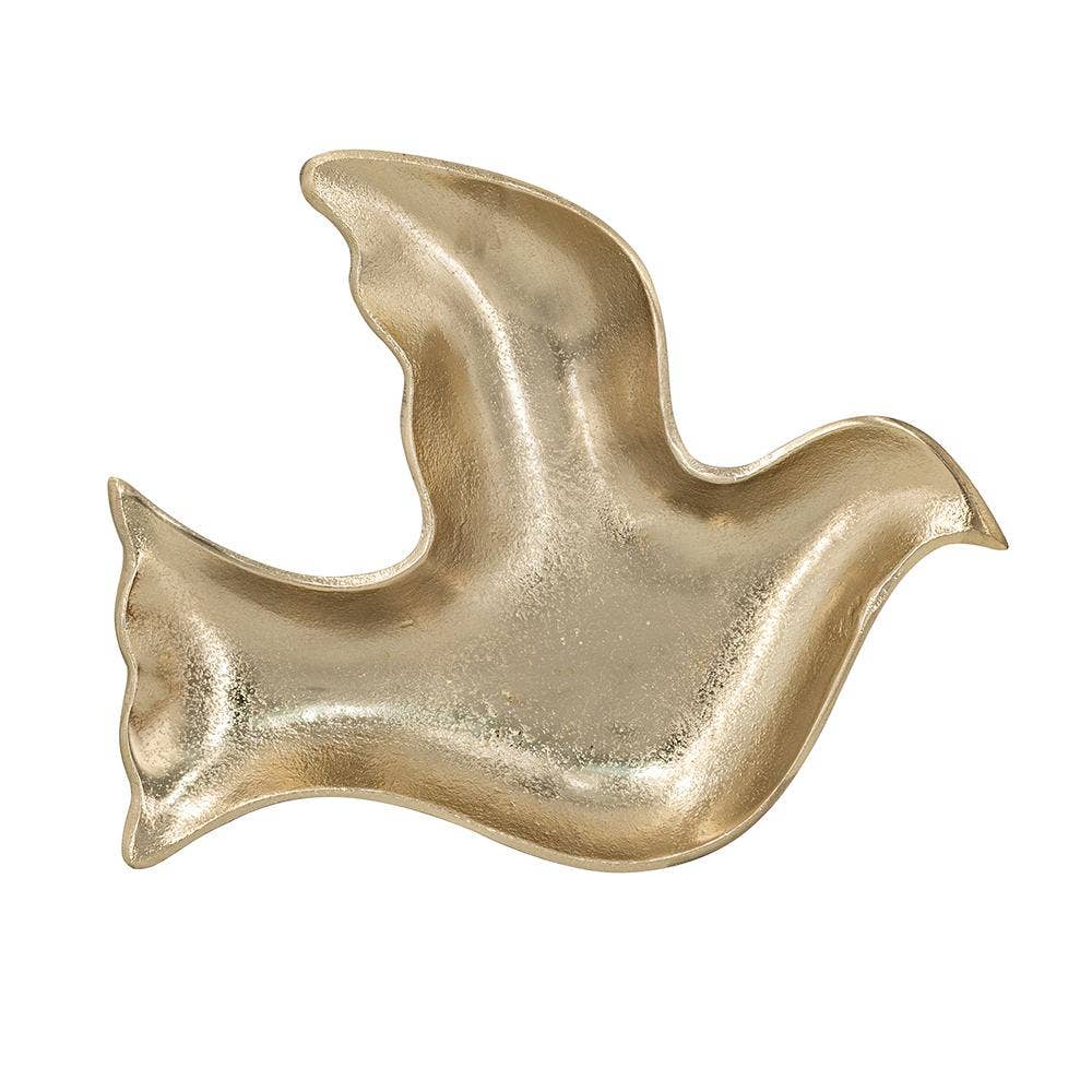 A&B Home Group Inc. - Wholesale Decorative Tray - 11x9.5" Decorative Dove Tray w/ Metallic Gold Finish1