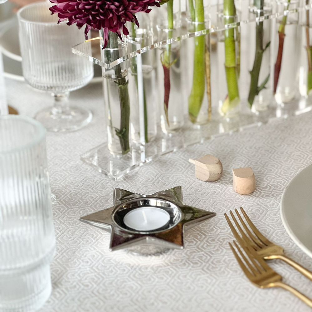 Boker-Tov Shalom - Wholesale Candle Holder - Star Shaped Tealight Holder1