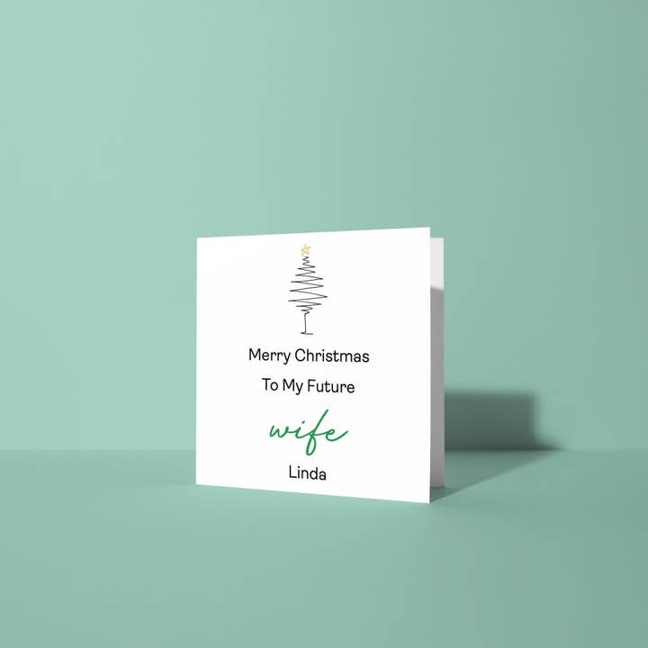 Merry Christmas to my Future Wife - Christmas Card for Wife for wholesale by Peacock Printing