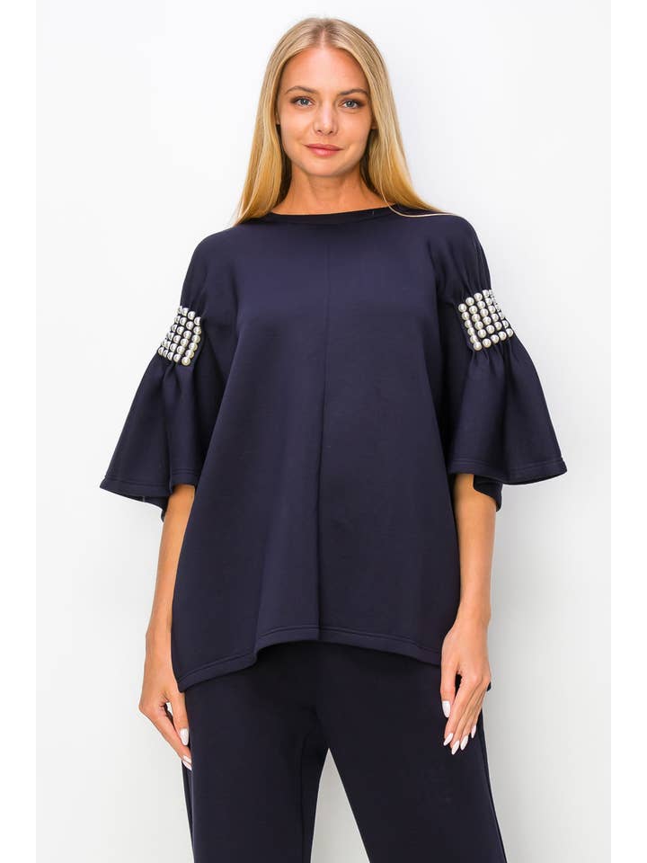 Joh Apparel - Wholesale Poncho - Women's - Fern Stretch French Scuba Poncho