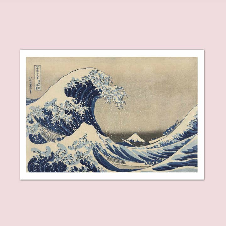 A Grande Onda de Kanagawa Hokusai Estampa Japonesa Vintage por atacado de Holland Road Prints