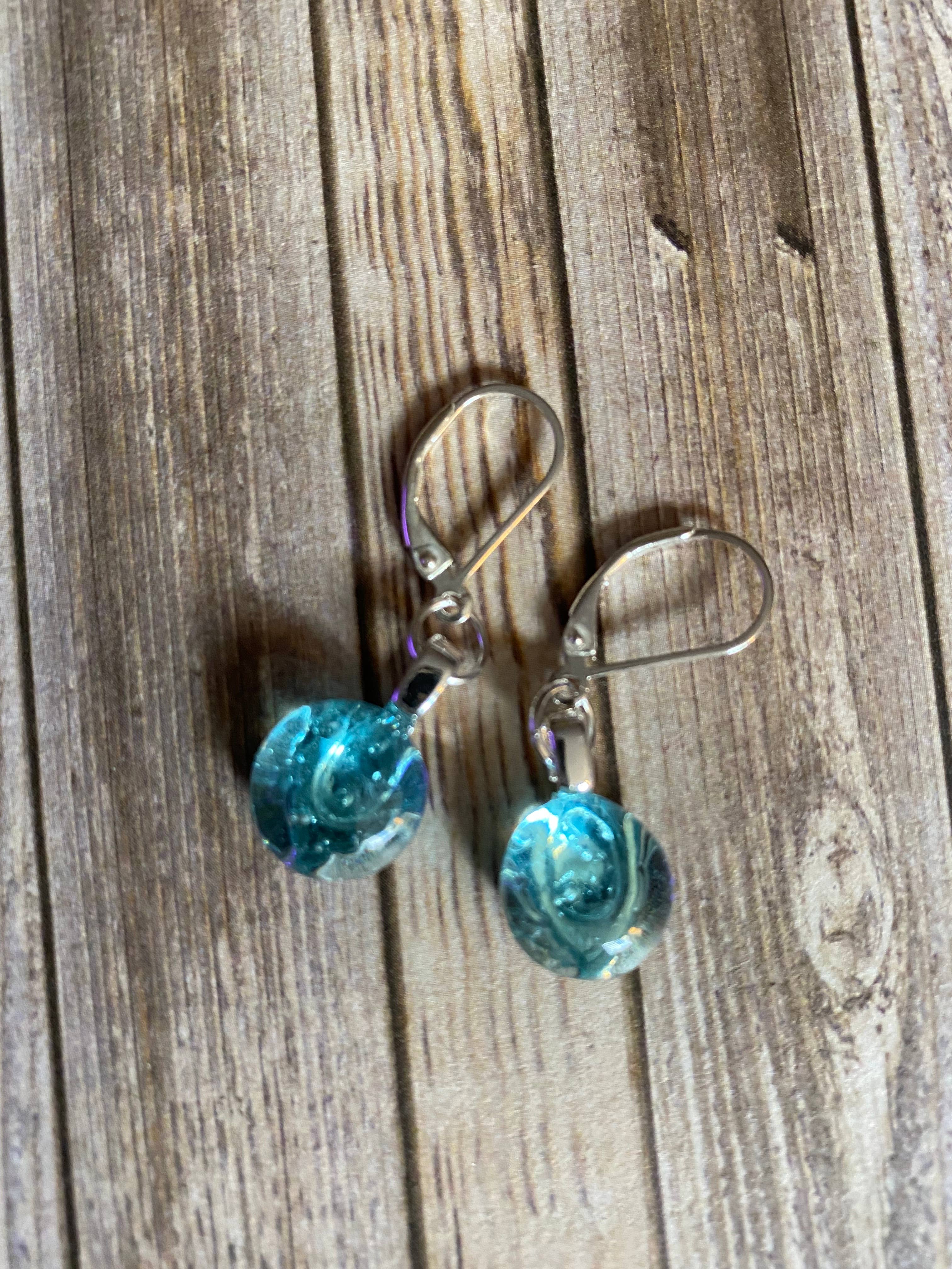 Peppermint Charms - Wholesale Dangle Earrings - Ball Mason jar lever back round earrings1