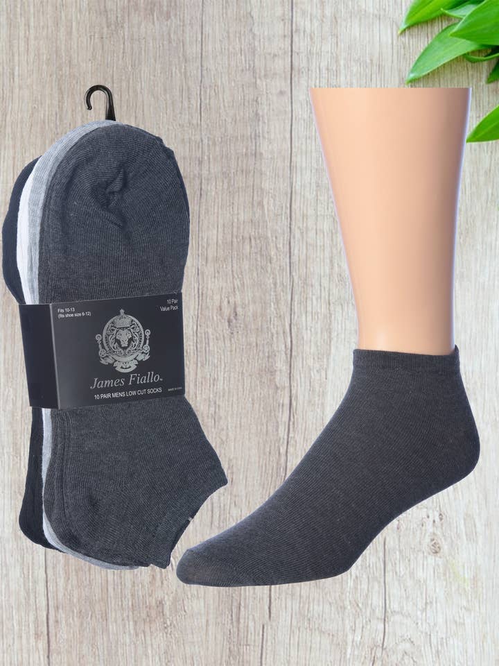 James Fiallo Athletic Low Cut-sok voor heren, 10 stuks voor wholesale door Isadora, Tipi toe, & James Fiallo