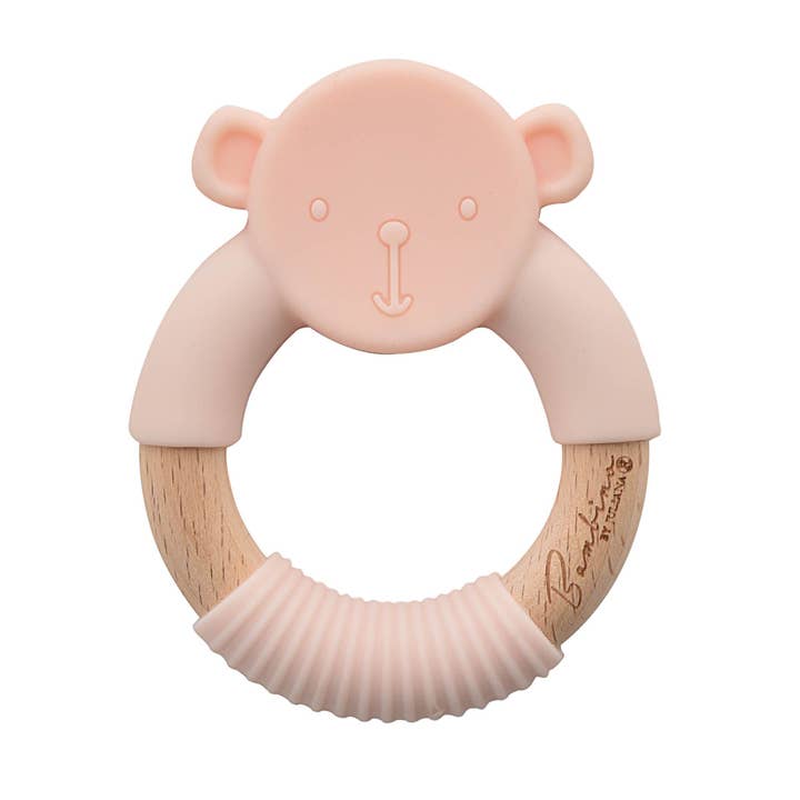 Bambino Teddy Teether Pink for wholesale by WIDDOP and Co. US