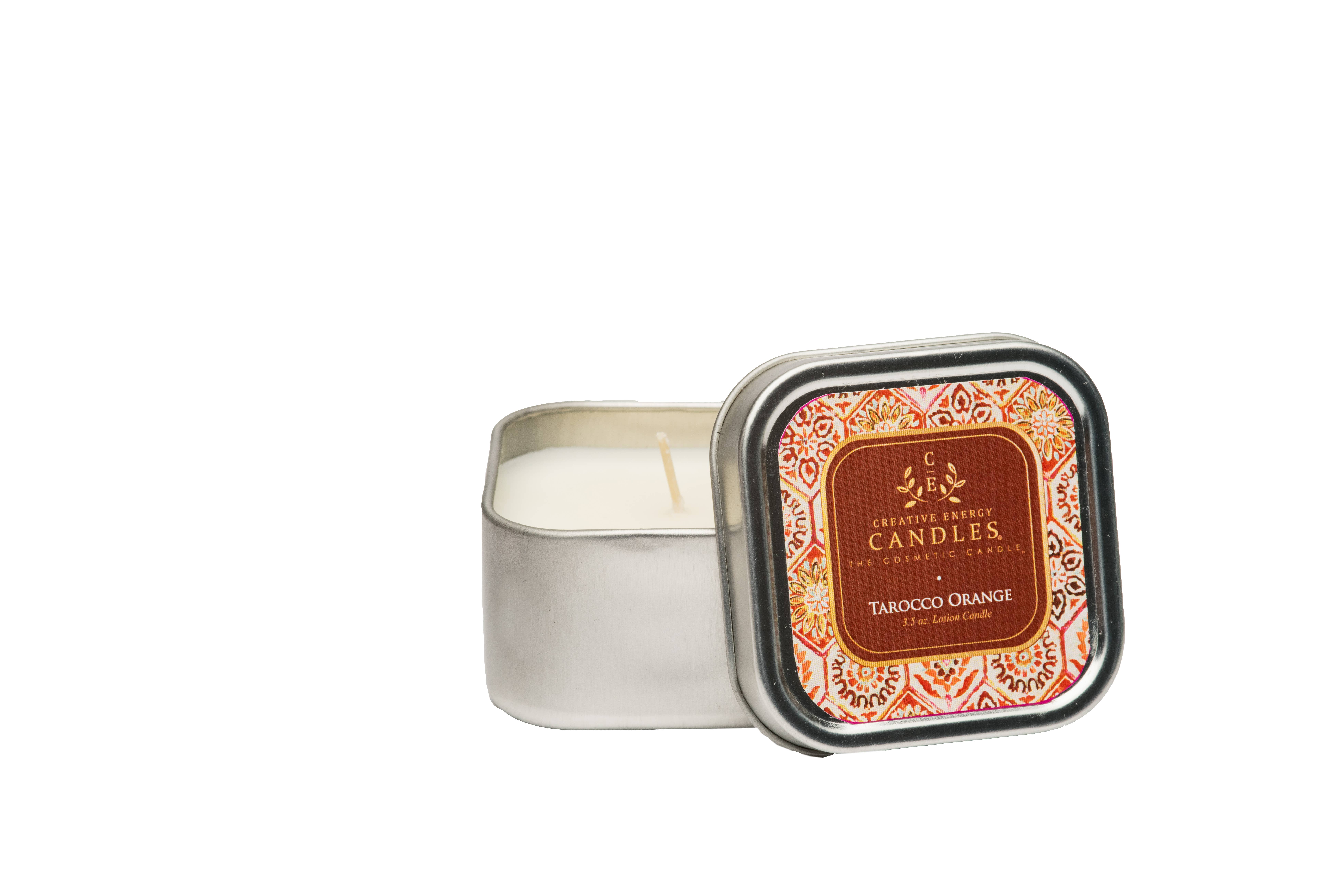 Creative Energy Candles - Wholesale Jar/Filled Candle - Tarocco Orange: 2-in-1 Soy Lotion Candle2