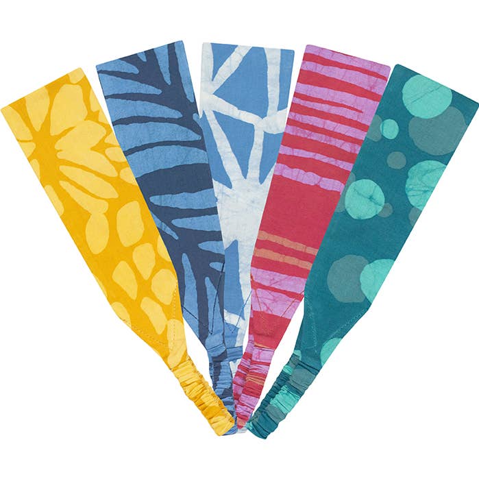 Organic Cotton Batik Headbands for wholesale by Global Mamas