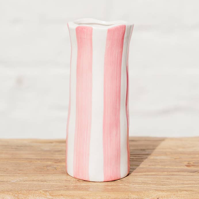 Petit Vase - Rayure Rose pour la vente par Noss and Co
