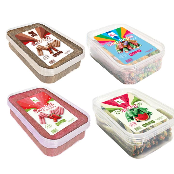 Culinary Treats Sour Gummy Ropes or Belts, 7oz for wholesale by Oasis Snacks