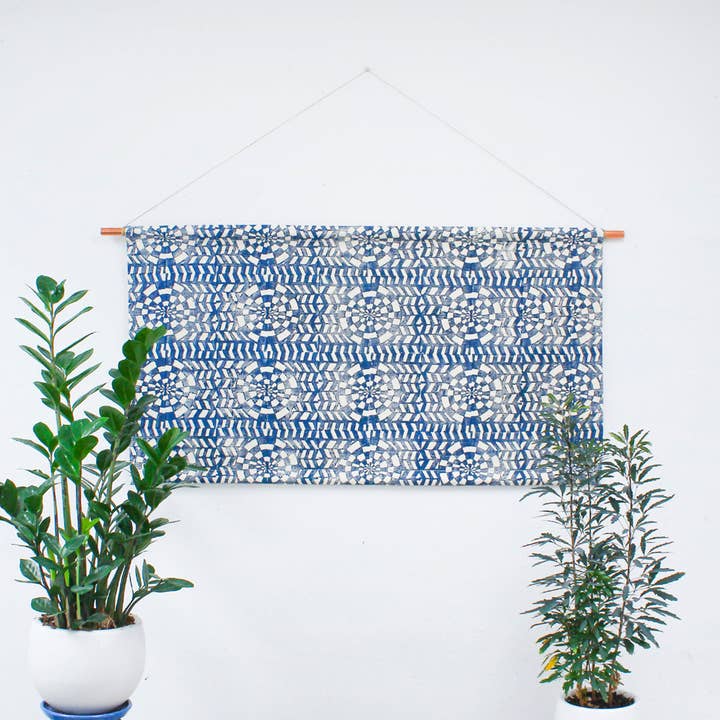 Bullseye Faux Hovedgærde Væghængende Blå for engroshandel hos Julia Canright