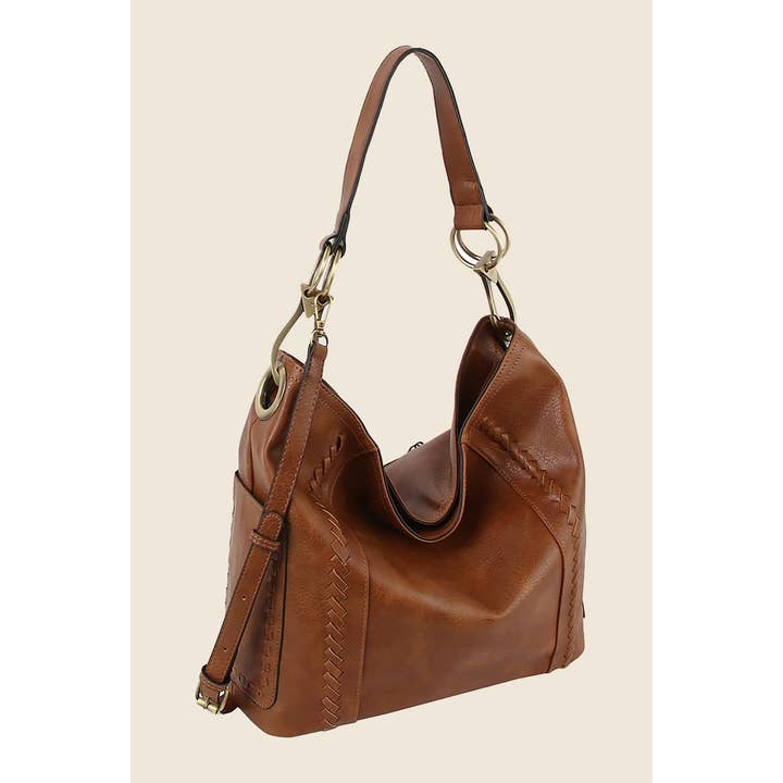 Anarchy Street - Wholesale Crossbody Bag - Women's - Fashion Whipstitch Bucket Shoulder Bag