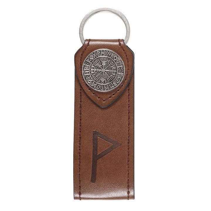 Something Different Wholesale - Wholesale Keychain - Men's - Joy Viking Rune Faux Leather Keyring1
