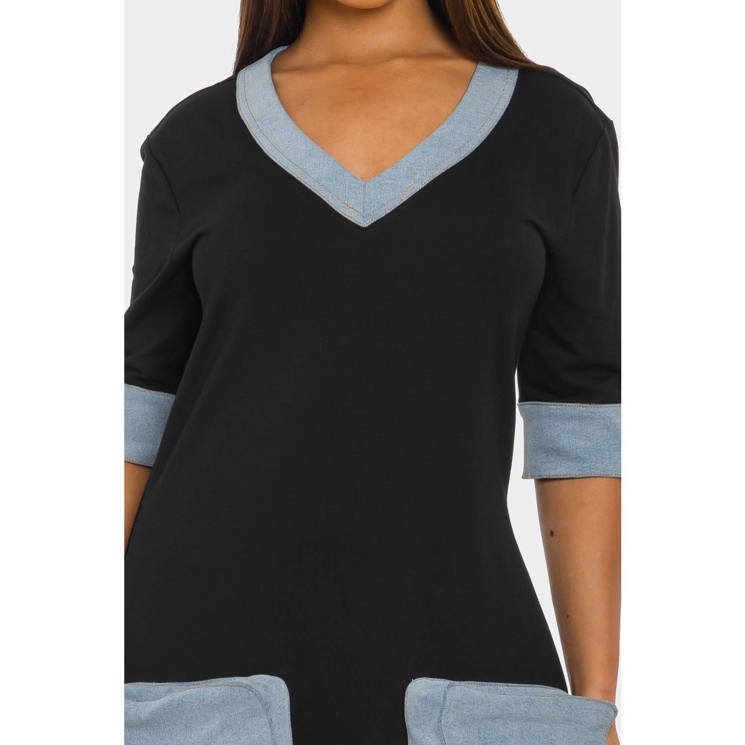 DORCAS – Engroshandel Jumpsuit - Dame – HALV PAKKE DENIM ACCENT JUMPSUIT8