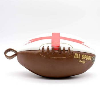 Ballon de Rugby cuir vintage personnalisé - All sport vintage