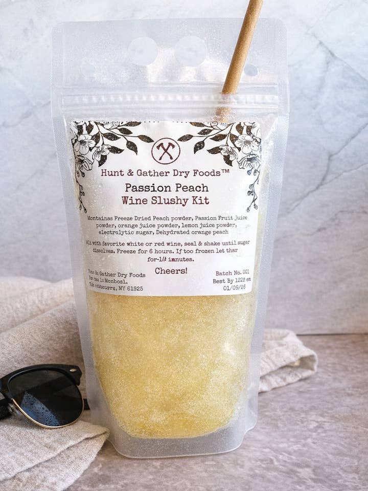 Passion Peach Wine Slushy Kit for wholesale by Hunt and Gather Dry Foods