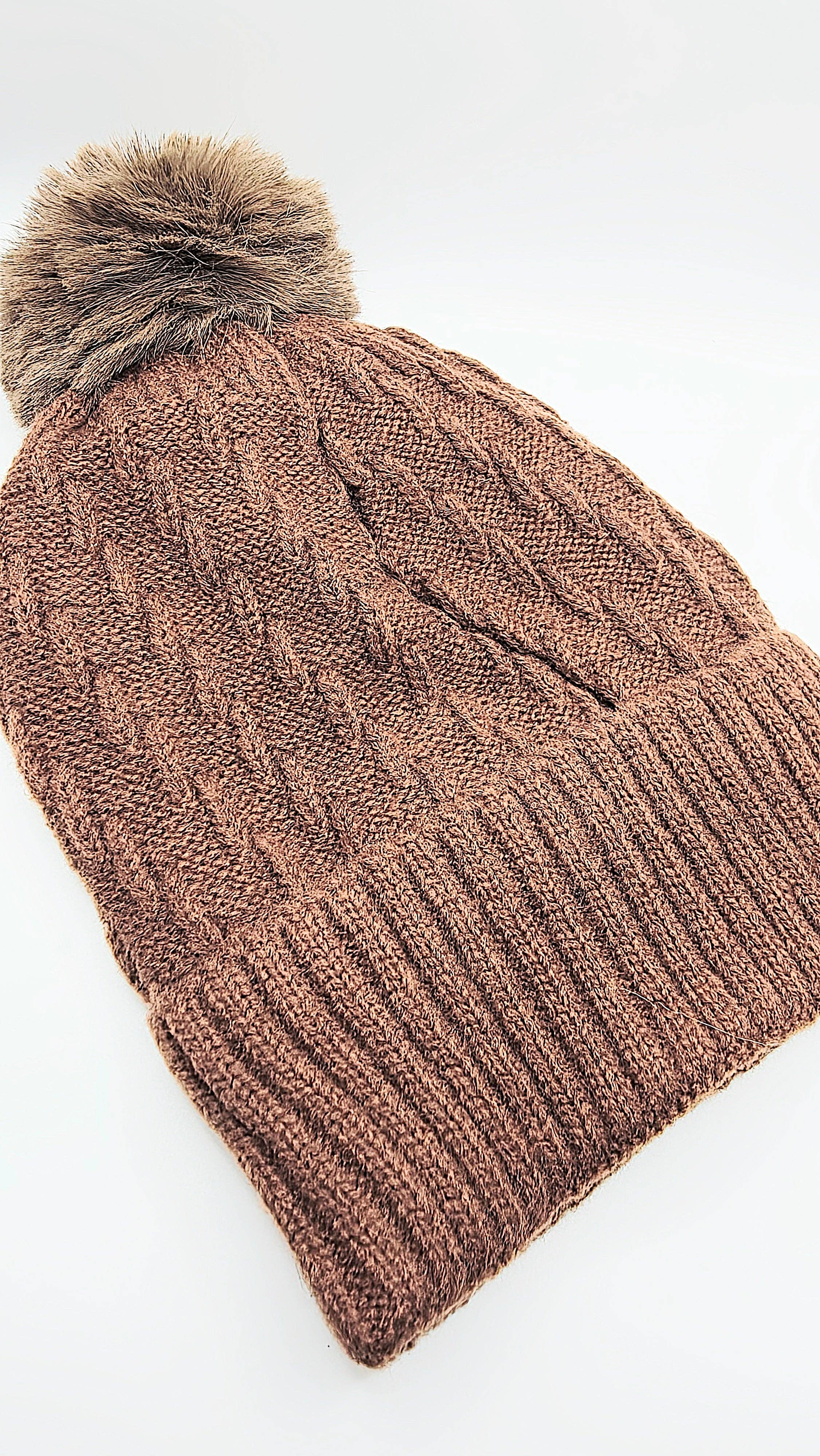 Arya Jewellery Wholesale - Venta al por mayor Gorro de lana - Mujer - Pack de 12 gorros de punto grueso con pompón.5