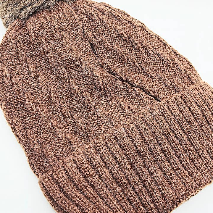 Arya Jewellery Wholesale - Venta al por mayor Gorro de lana - Mujer - Pack de 12 gorros de punto grueso con pompón.5