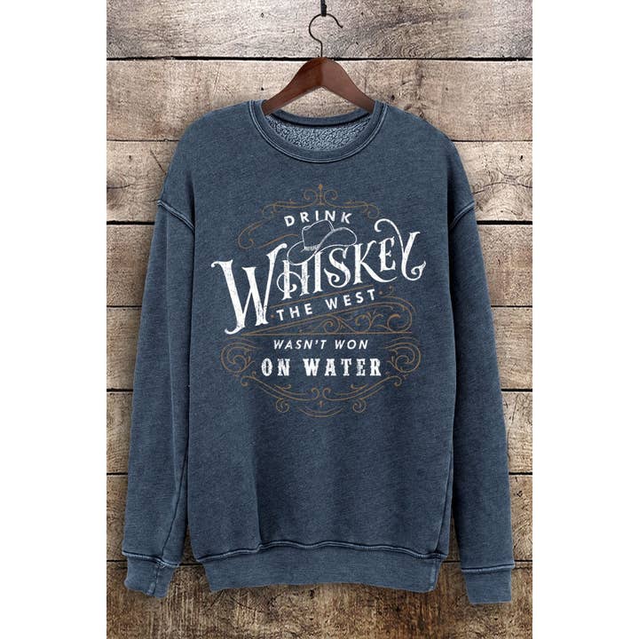 DRINK WHISKEY MINERAL SWEATSHIRTS for wholesale by HRTandLUV