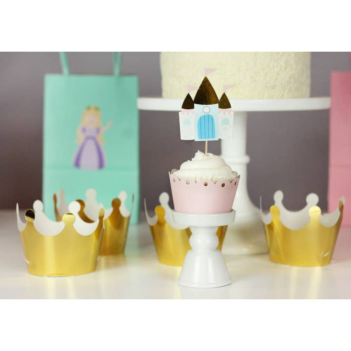 REMOVED BRAND - Vente Chapeaux/couronnes de fête - Pretty Princess - Couronnes Dorées, 12 ct2