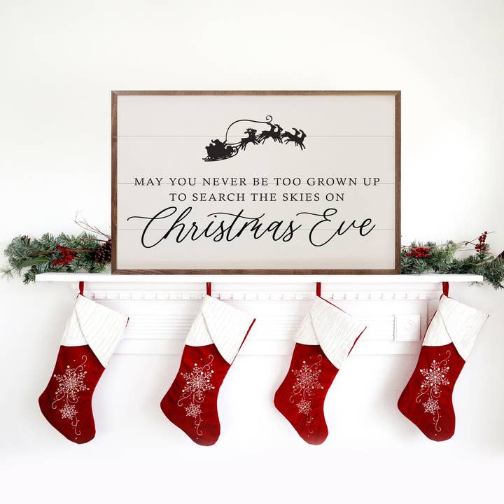 Kendrick Home - Wholesale Wood Wall Art - Search The Skies On Christmas Eve