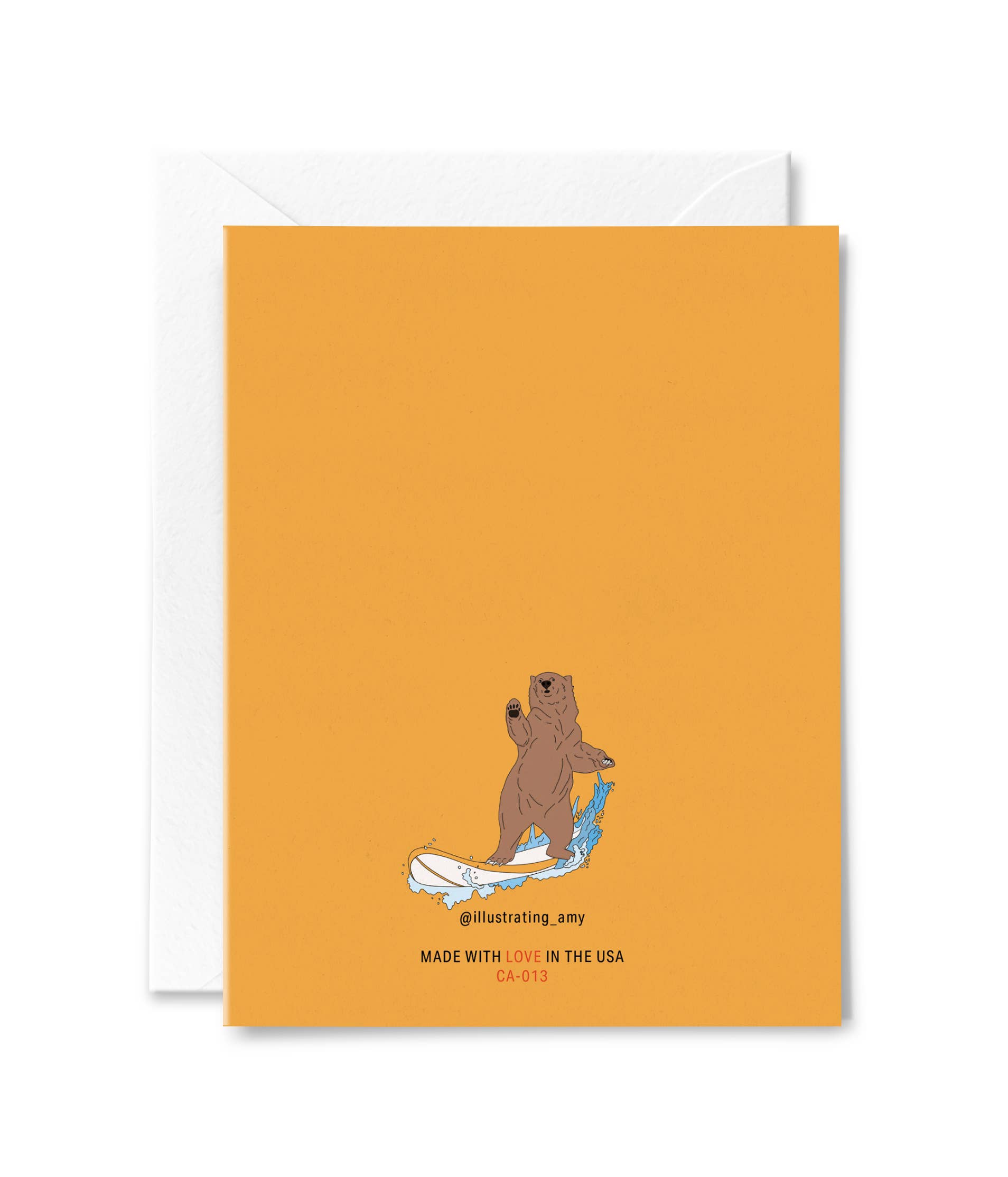 Illustrating Amy - Wholesale Travel Card - Hi From California Bear Card1