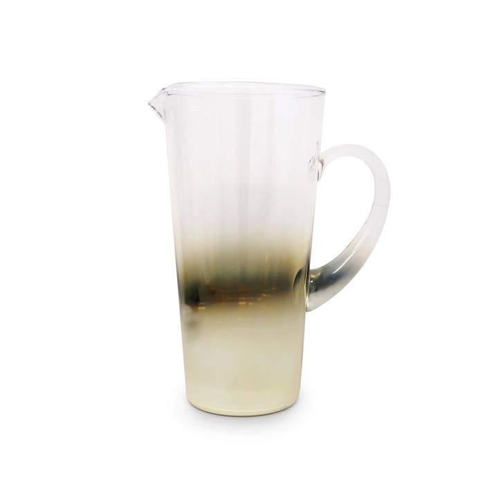 CLASSIC TOUCH DECOR INC. - Wholesale Pitcher - Pitcher with Gold Ombre Design, 9.25"H