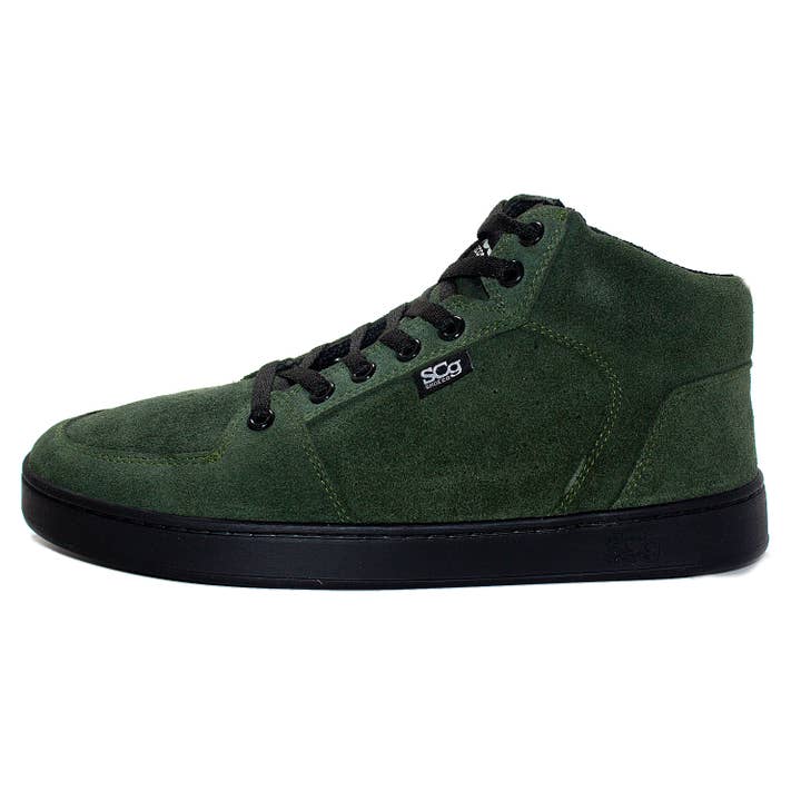 HighTop - Forest Green Suede - MTB Clipless for wholesale by Scg Shoe