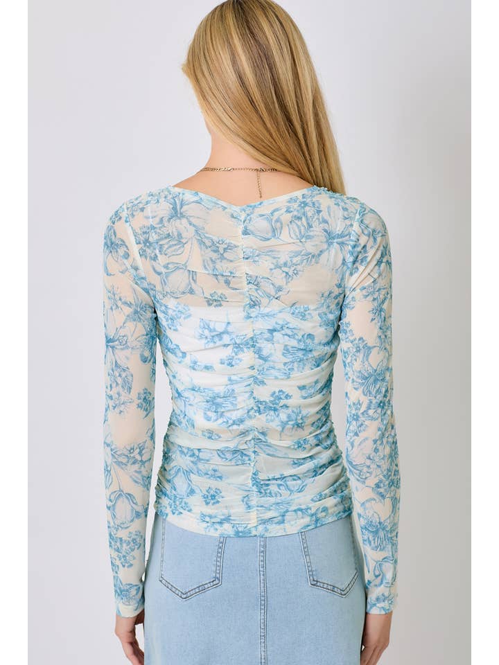 Mystree - Wholesale Blouse - Women's - 60527 Floral Ruching Top 3