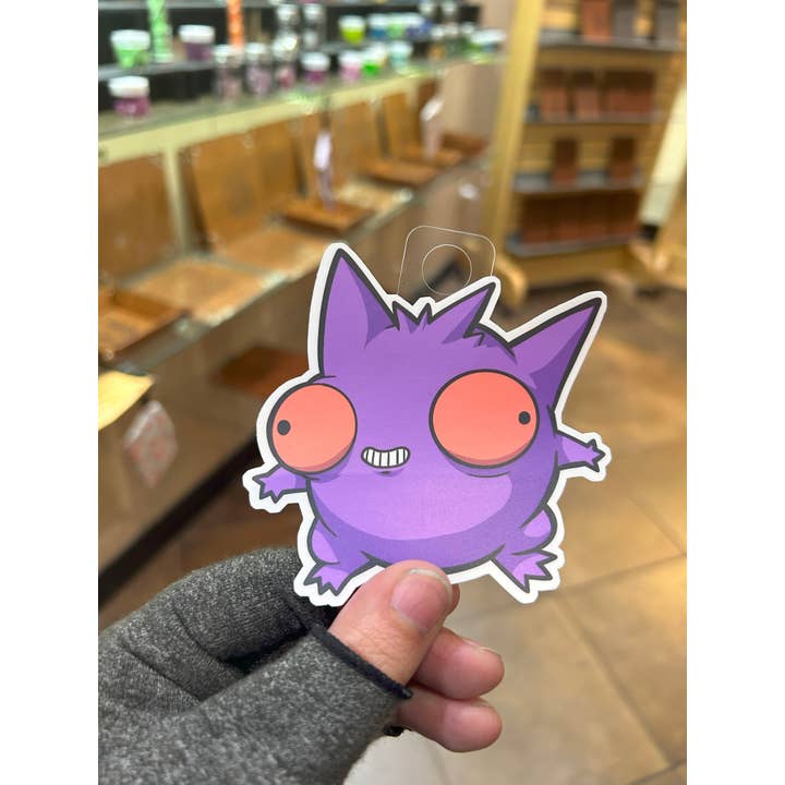 Level 1 Gamers - Wholesale Sticker - Derpy Gengar Sticker - D20 Decal for Dungeons and Dragons